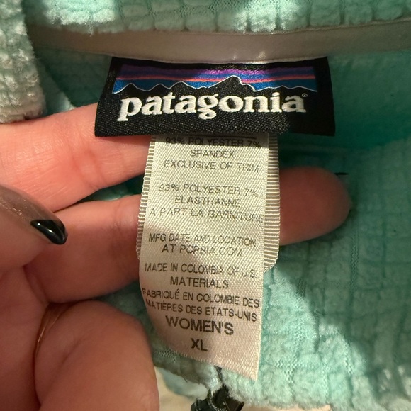 Patagonia Polartec Blue Full Zip Hiking Outdoor Fleece Jacket Size XL - Picture 3 of 3